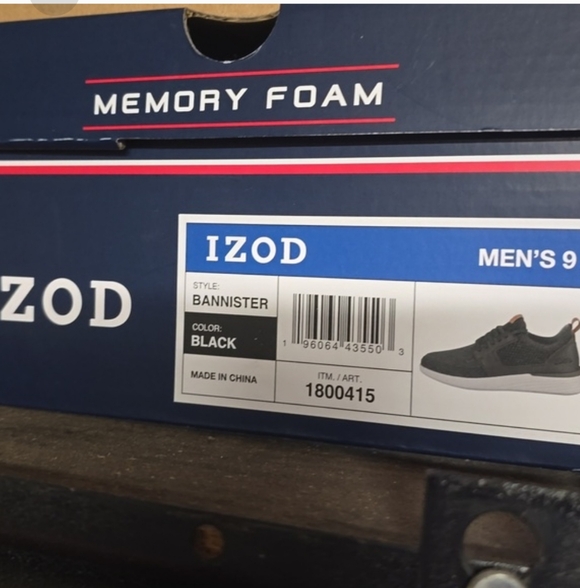 Izod Bannister Men's Lace Up Shoe | Color Black | US Size 9 | New in Box - Picture 3 of 3